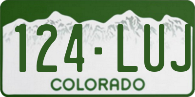 CO license plate 124LUJ