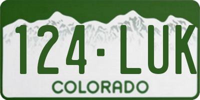 CO license plate 124LUK