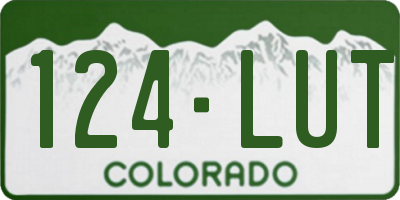 CO license plate 124LUT
