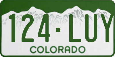 CO license plate 124LUY
