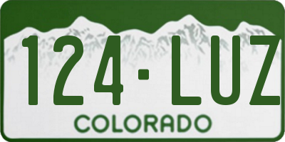 CO license plate 124LUZ