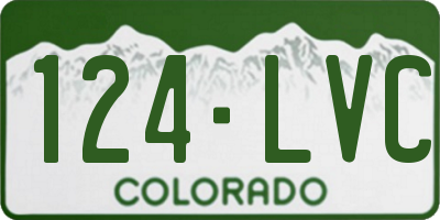 CO license plate 124LVC