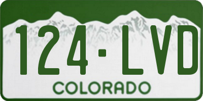 CO license plate 124LVD