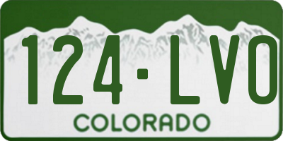 CO license plate 124LVO