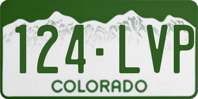 CO license plate 124LVP