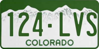 CO license plate 124LVS