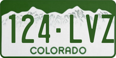 CO license plate 124LVZ