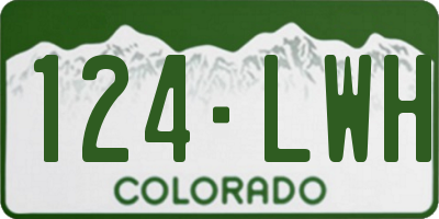 CO license plate 124LWH