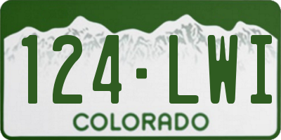 CO license plate 124LWI