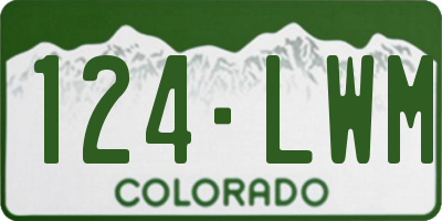 CO license plate 124LWM