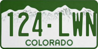 CO license plate 124LWN