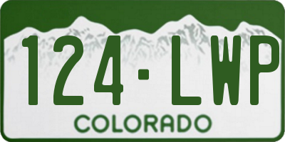 CO license plate 124LWP