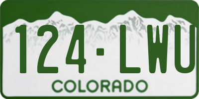 CO license plate 124LWU