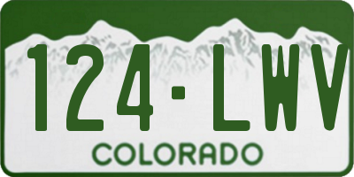 CO license plate 124LWV
