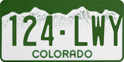 CO license plate 124LWY
