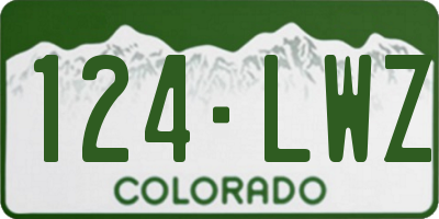 CO license plate 124LWZ