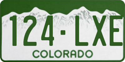 CO license plate 124LXE