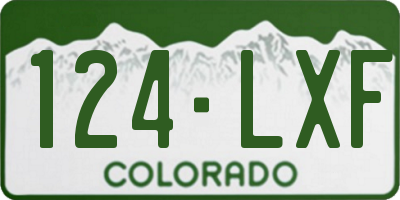 CO license plate 124LXF