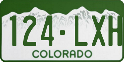 CO license plate 124LXH
