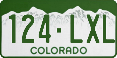 CO license plate 124LXL