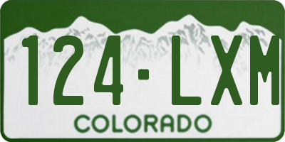 CO license plate 124LXM