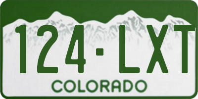 CO license plate 124LXT