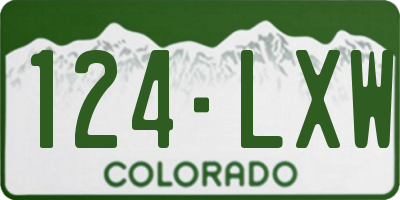 CO license plate 124LXW