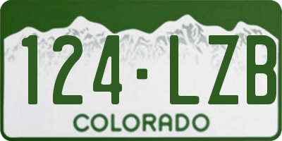CO license plate 124LZB