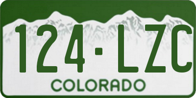CO license plate 124LZC
