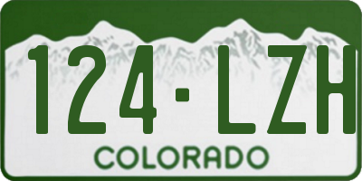 CO license plate 124LZH