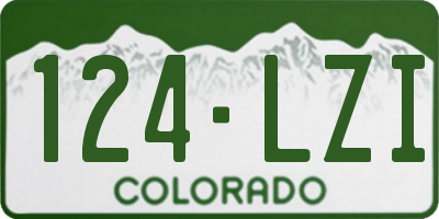 CO license plate 124LZI