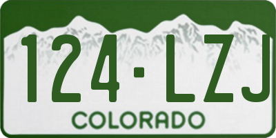 CO license plate 124LZJ