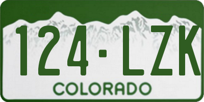 CO license plate 124LZK