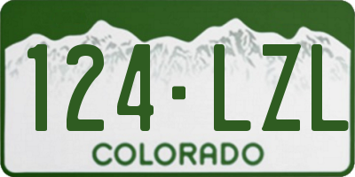 CO license plate 124LZL