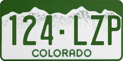 CO license plate 124LZP