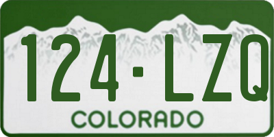 CO license plate 124LZQ