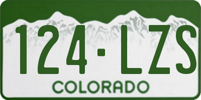 CO license plate 124LZS