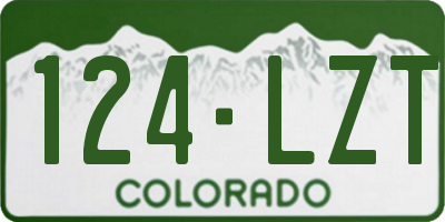 CO license plate 124LZT