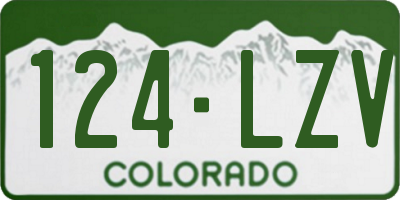 CO license plate 124LZV