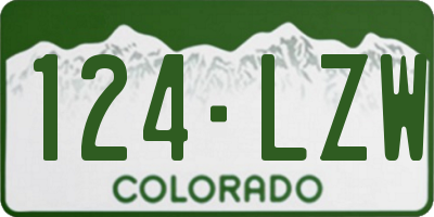 CO license plate 124LZW