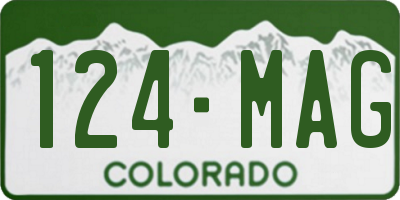 CO license plate 124MAG