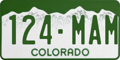 CO license plate 124MAM