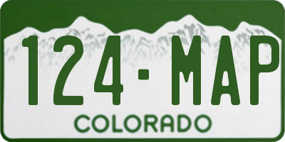CO license plate 124MAP