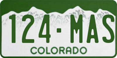 CO license plate 124MAS