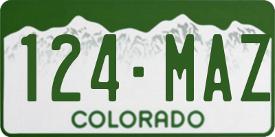 CO license plate 124MAZ