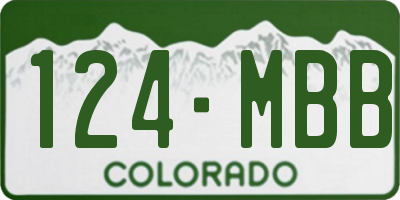 CO license plate 124MBB