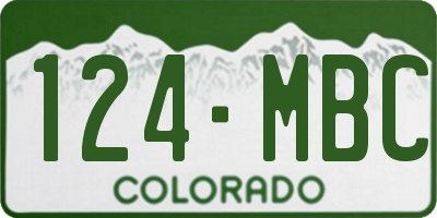 CO license plate 124MBC