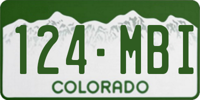 CO license plate 124MBI