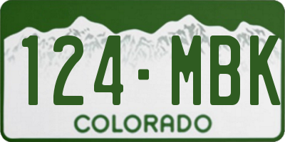 CO license plate 124MBK