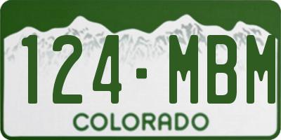 CO license plate 124MBM